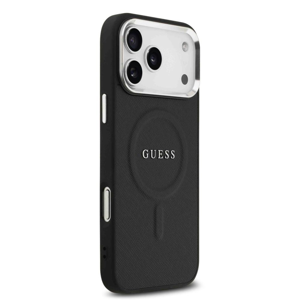 Чехол на заднюю панель Guess Apple iPhone 17 Pro Max PU Saffiano MagSafe Case Black