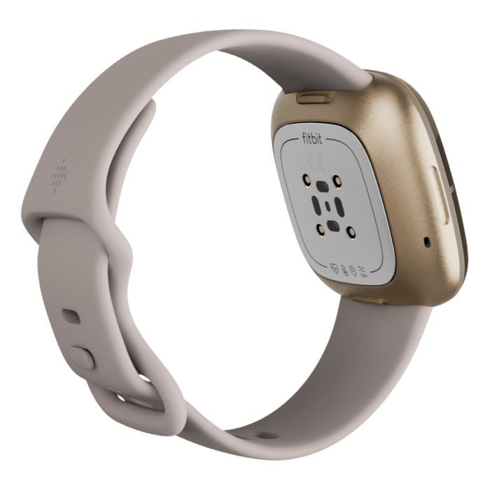 Smart watches Fitbit  Sense Lunar Soft Gold Stainless Steel White