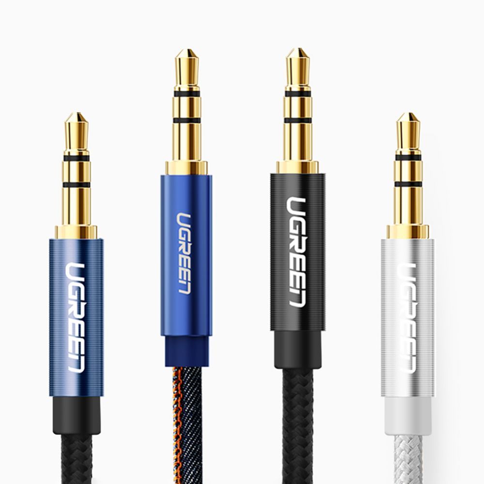 Cable Ugreen  Ugreen angled AUX cable 2 x mini jack 3.5 mm 1m blue (AV112)