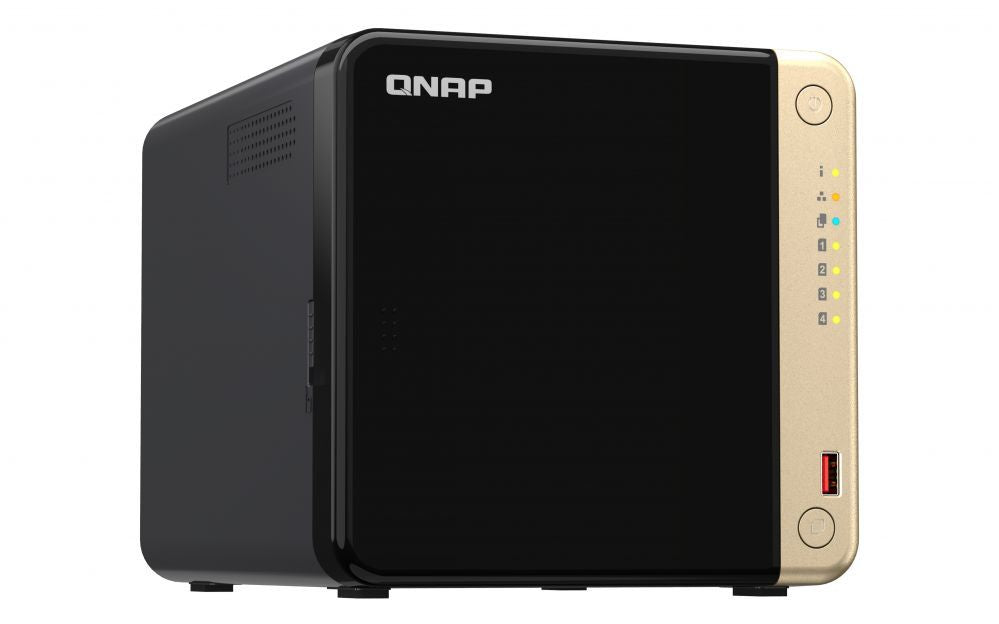 Mälupulk QNAP  TS-464-8G 4-Bay desktop NAS, Intel® Celeron® N5105/N5095 quad-core, 8 GB onboard not expandable, 4 x 3.5"/2.5" SATA 6Gb/s drive bays, 2