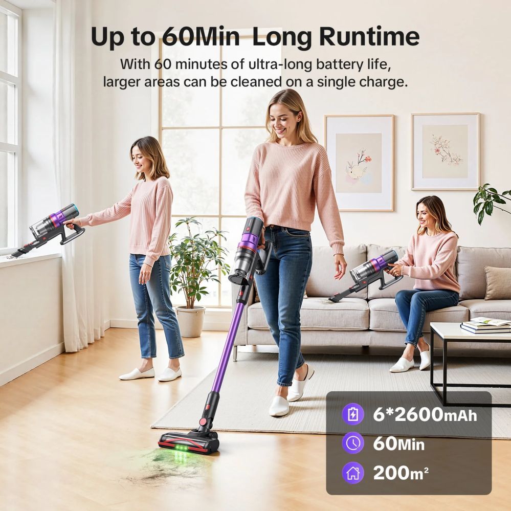 Tolmuimeja Lubluelu  Cordless Vacuum Cleaner X1000 with 2.5L Self-Emptying Dust Station