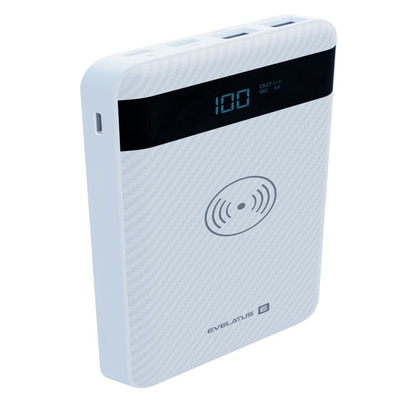 Väline aku Evelatus  Evelatus Power Bank Wireless EPB05 10000 mAh White