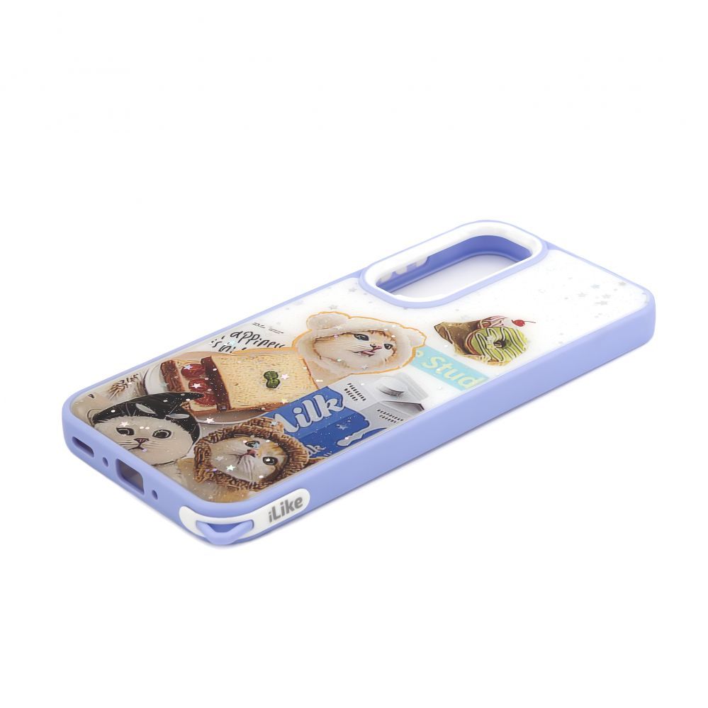 Чехол на заднюю панель iLike Samsung Galaxy A55 EPOXY CARTOON COVER White Blue