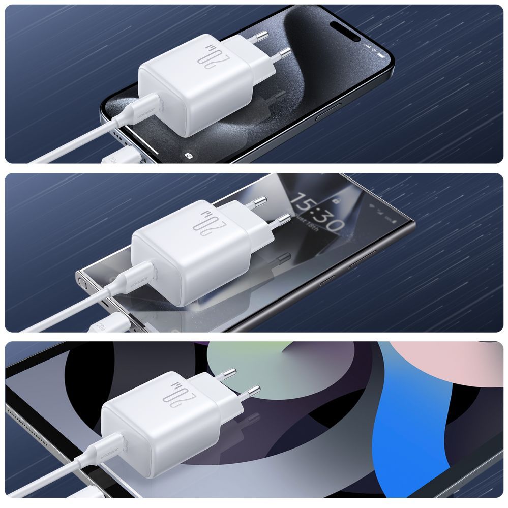 Адаптер Joyroom  Joyroom JR-TCF20 wall charger with a USB-C connector with a power of up to 20W (with USB-C / USB-C cable)