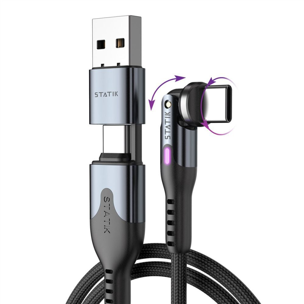 Kaabel statik  STATIK PowerPivot Pro Nylon Braided Cabel, USB-C to USB-C, 3m, Balck