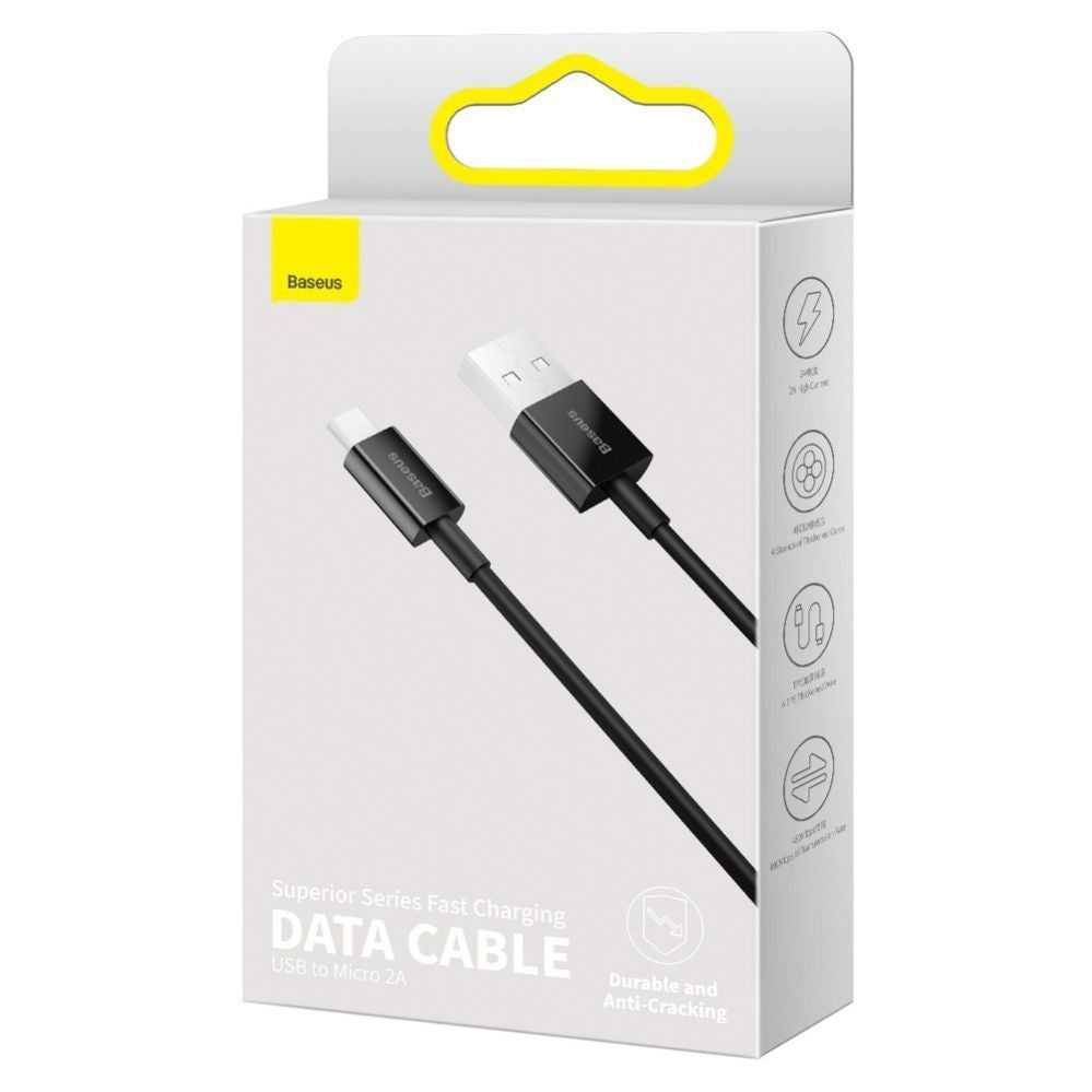 Kaabel Baseus  Baseus Superior USB-A / micro USB 2A cable 1m - black