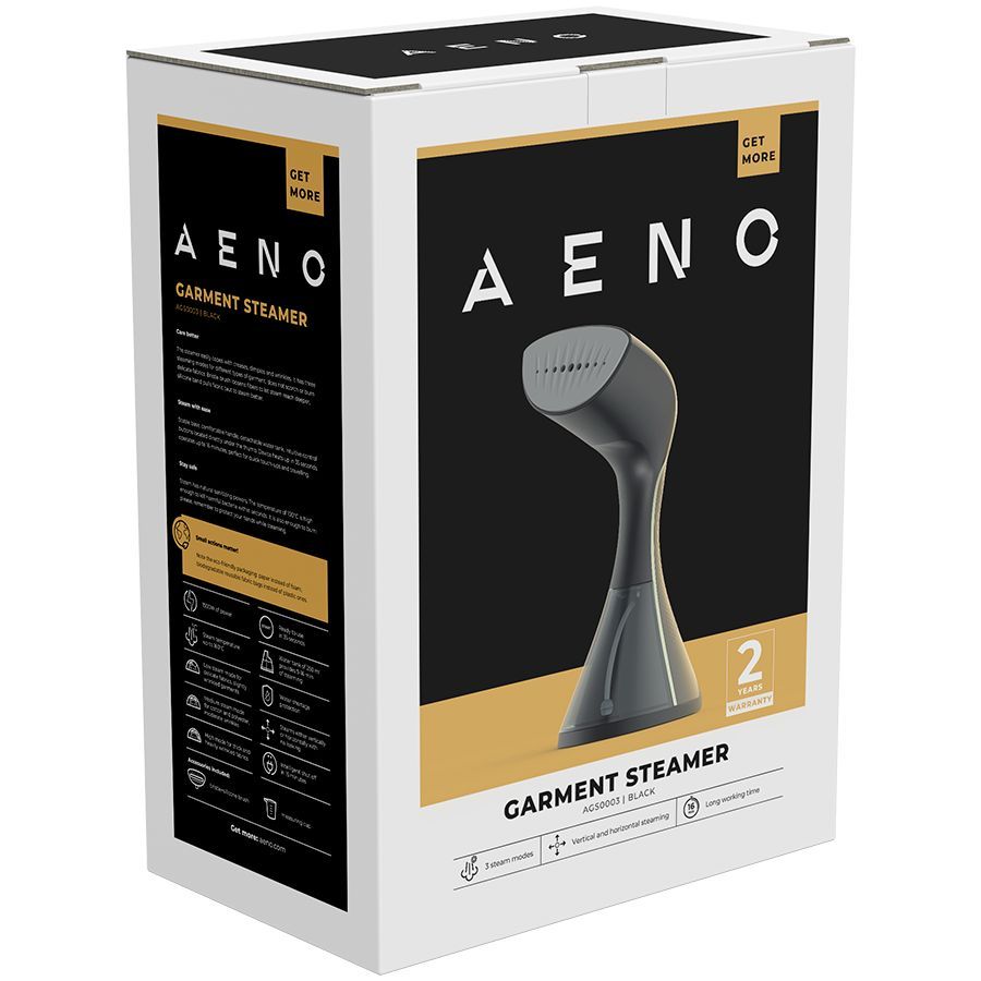 Other small household appliances AENO AENO Hand Garment Steamer GS3, 1500W, Detachable Water Tank, 3 steam modes