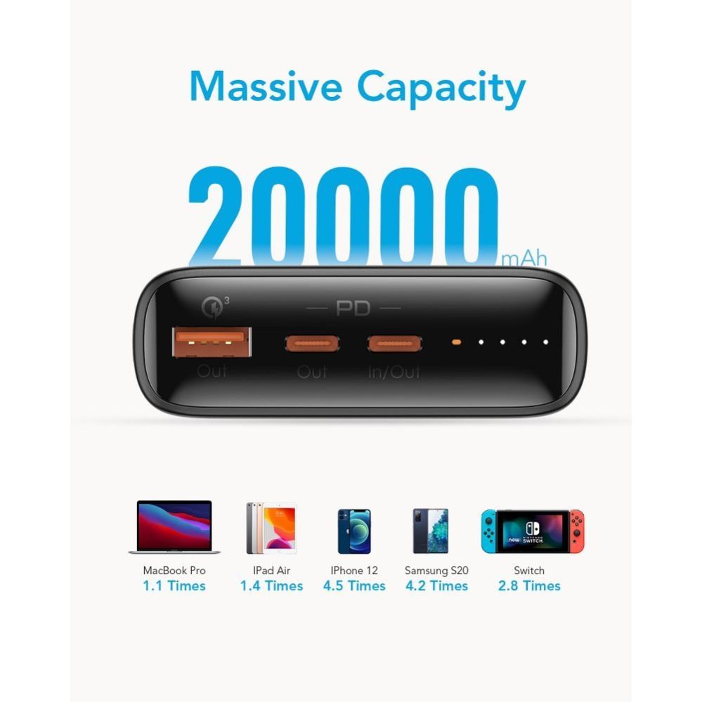 Power bank Veger  Powerbank Veger T100 (W2032C-100) PD QC3.0 5A 100W 20000 mAh black