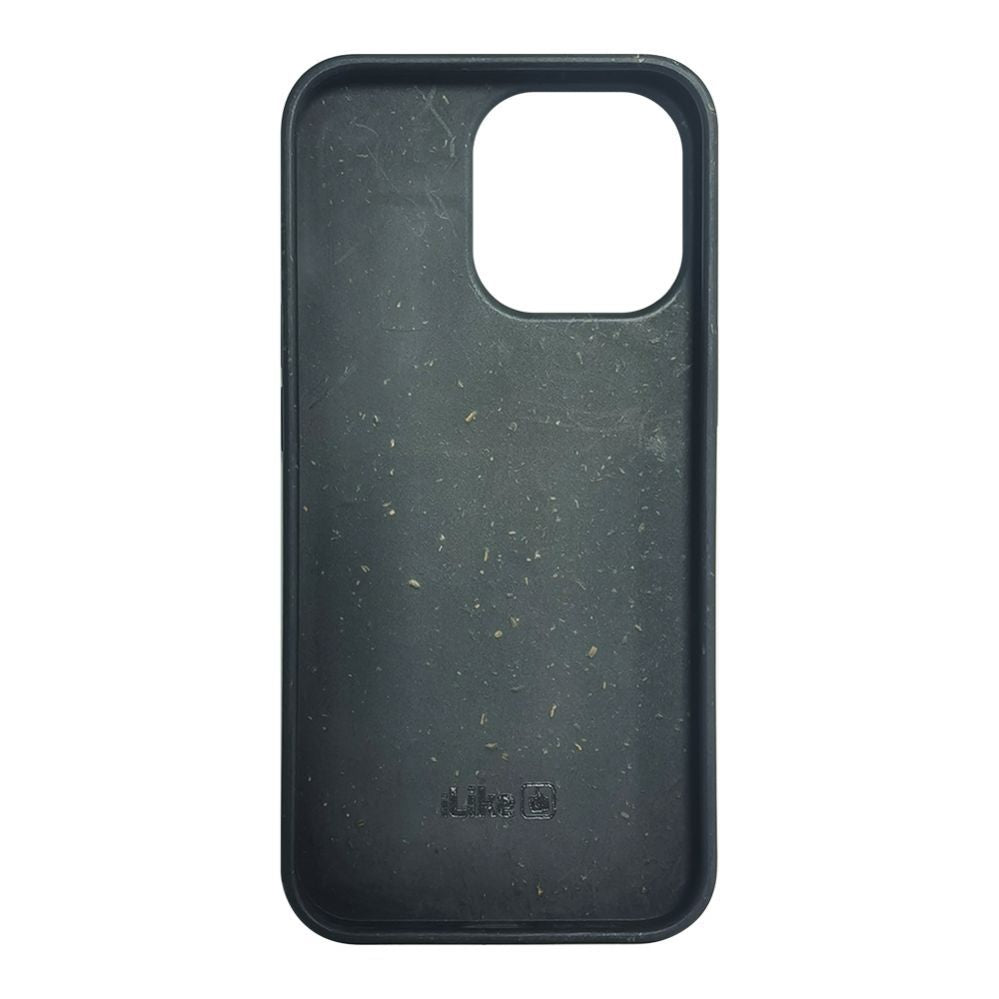 Back panel cover iLike Apple iPhone 13 Pro Silicone plastic case Eco Print Design Black