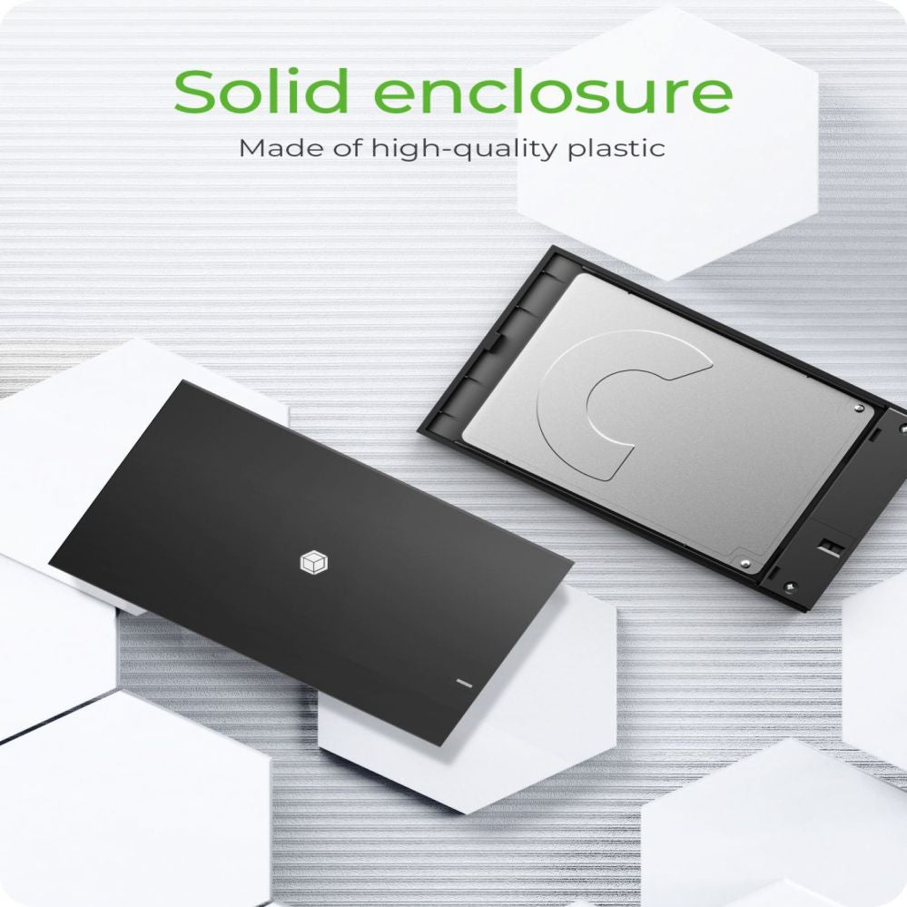 Корпус жесткого диска Raidsonic  ICY BOX IB-200T-C3 Enclosure for 1x SSD/HHD with USB 3.2 Gen 1 Type-A/Type-C combi-cable