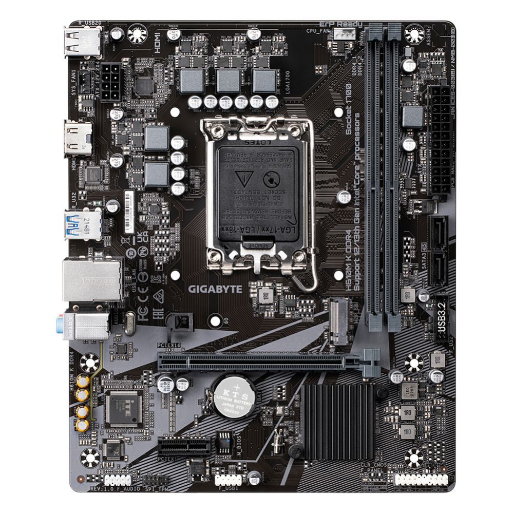 Motherboard for Intel processors Gigabyte  H610M K DDR4 1.0 M/B