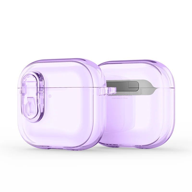 Headphone case Dux Ducis Apple AirPods 4 PECL Series PC+TPU Cover with Hook Purple