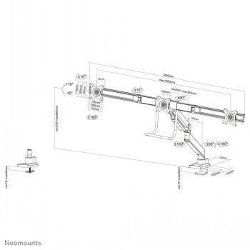 Кронштейн для телевизора NEOMOUNTS BY NEWSTAR  NEOMOUNTS FLAT SCREEN DESK MOUNT (10-27") DESK CLAMP/GROMMET