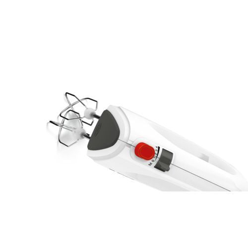 Миксеры и блендеры Bosch  Hand Mixer MFQ22100 CleverMixx 375 W, Number of speeds 4, Turbo mode, White/Dark Grey