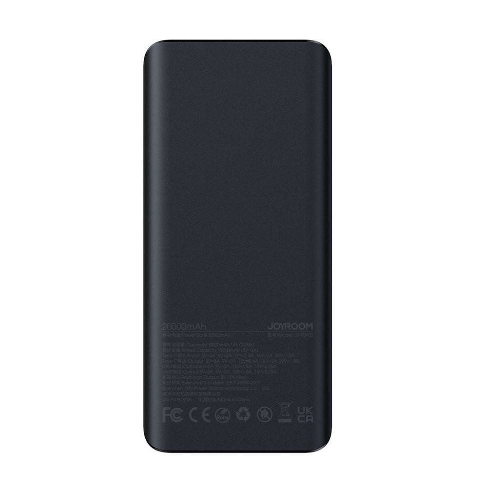 Väline aku Joyroom  Powerbank Joyroom JR-PBF02 30W 20000mAh + USB-A - USB-C cable 0.25m - black