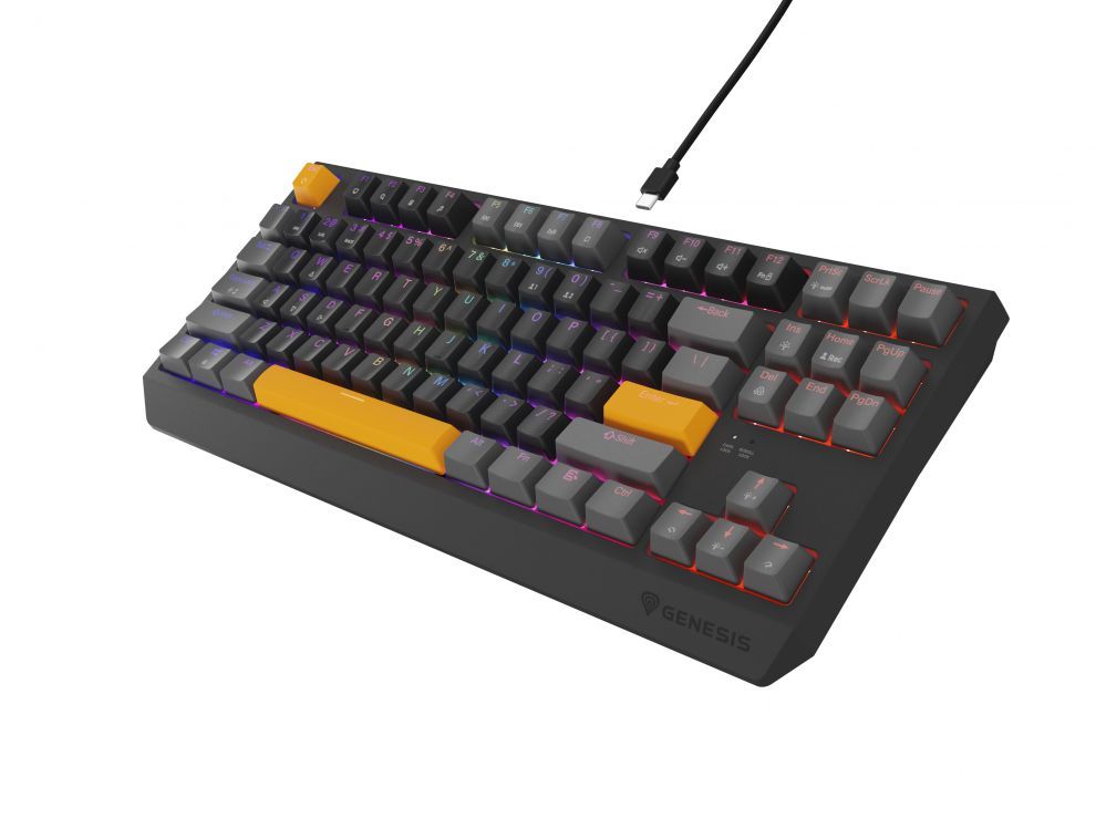 Компьютерная клавиатура Genesis  THOR 230 | Mechanical Gaming Keyboard | Wired | US | Anchor Gray Positive | USB Type-A | Outemu Red
