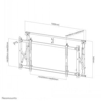 TV bracket NEOMOUNTS BY NEWSTAR  NEWSTAR FLAT SCREEN WALL MOUNT FOR VIDEO WALLS (POP-OUT / STRETCHABLE) 46-52" BLACK
