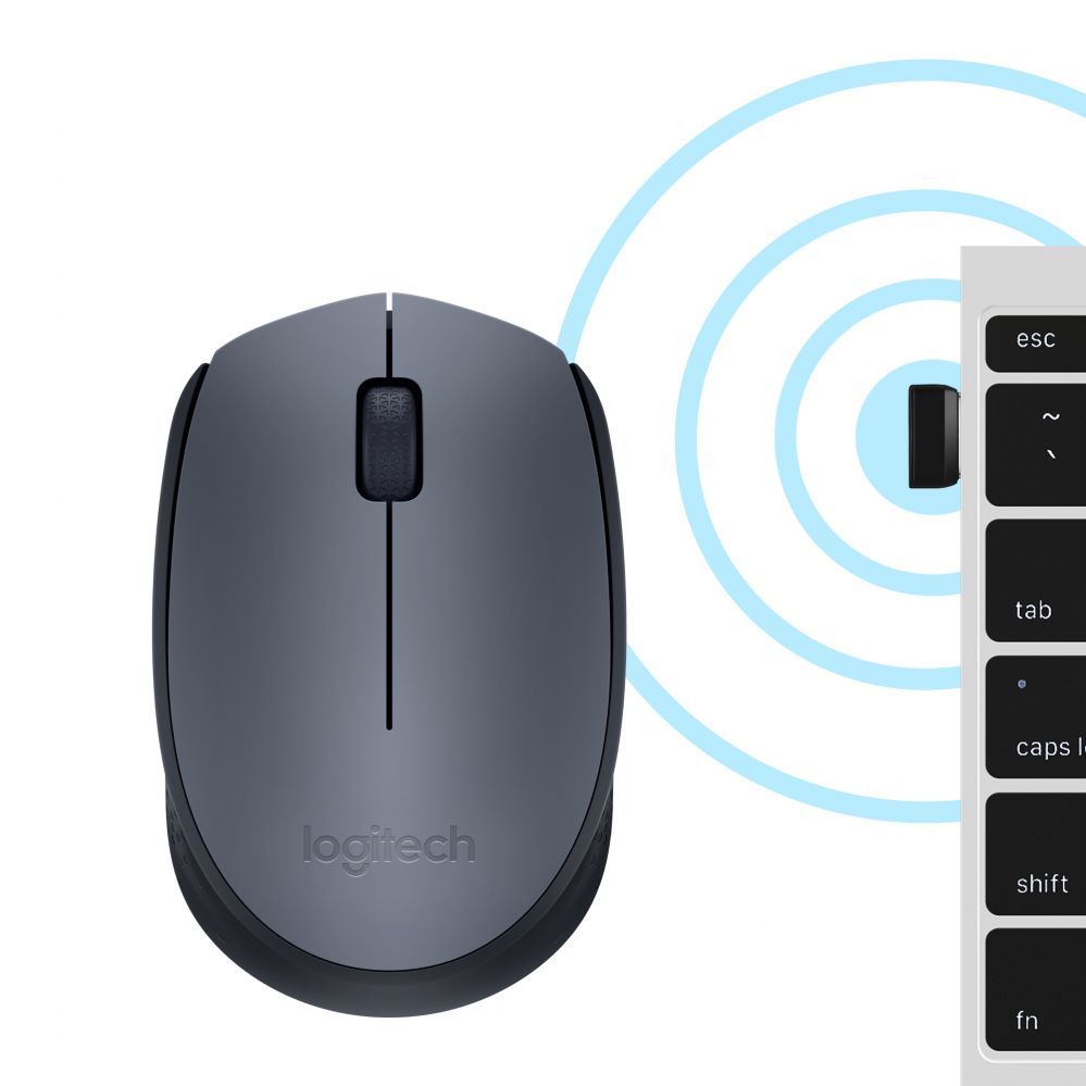 Компьютерная мышь Logitech  M170 Wireless Mouse, Black, Grey