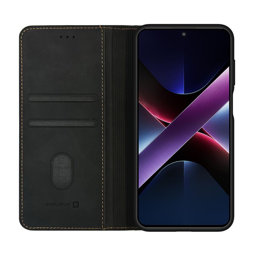Чехол книжка Evelatus Xiaomi Poco X7 Pro Book Case Folio Black