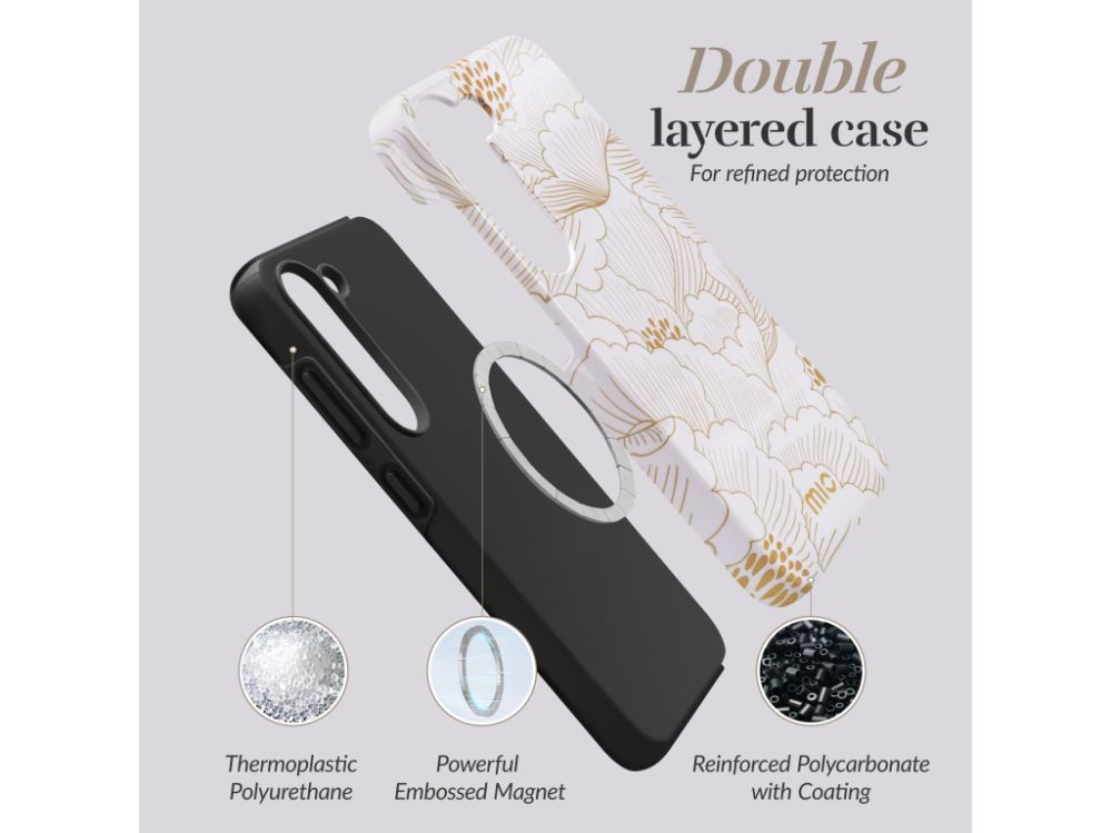 Чехол на заднюю панель Mio  MIO White Roses Magsafe Compatible for Samsung S25 Plus 5G