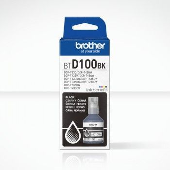 Printer accessories Brother  BROTHER BTD100BK BLACK INK BOTTLE - 7,500 PAGES
