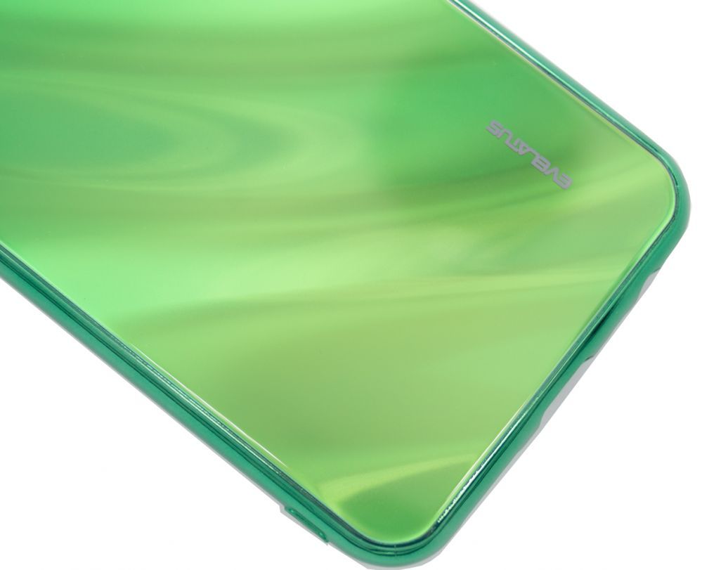 Back panel cover Evelatus Xiaomi Redmi 8 Water Ripple Full Color Electroplating Tempered Glass Green