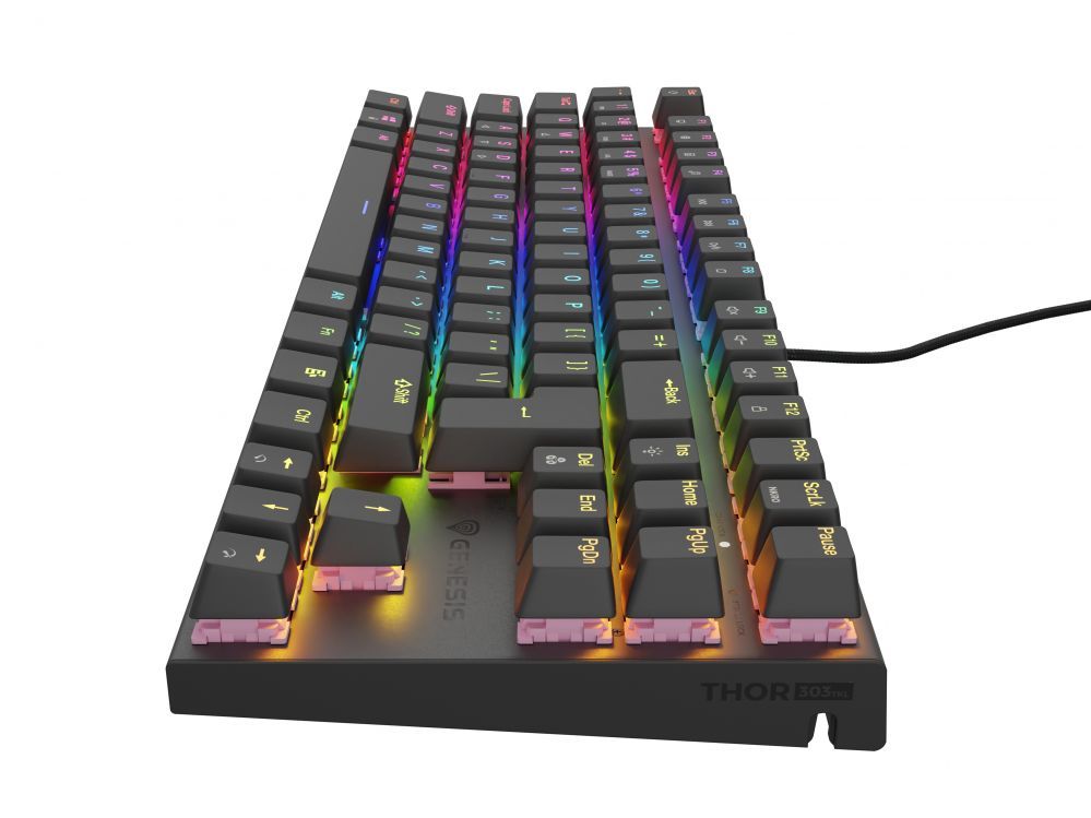 Компьютерная клавиатура Genesis  THOR 303 | Mechanical Gaming Keyboard | Wired | US | Black | USB Type-A | Outemu Peach Silent