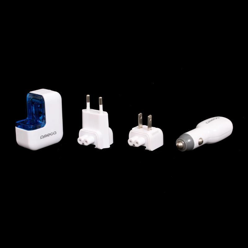 Авто зарядка OMEGA Universal Universal Charger KIT 3in1 White