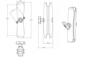 Другие товары RAM MOUNTS  RAM MOUNTS C-KOKO KIINNITYSVARSI PITKÄ PITUUS