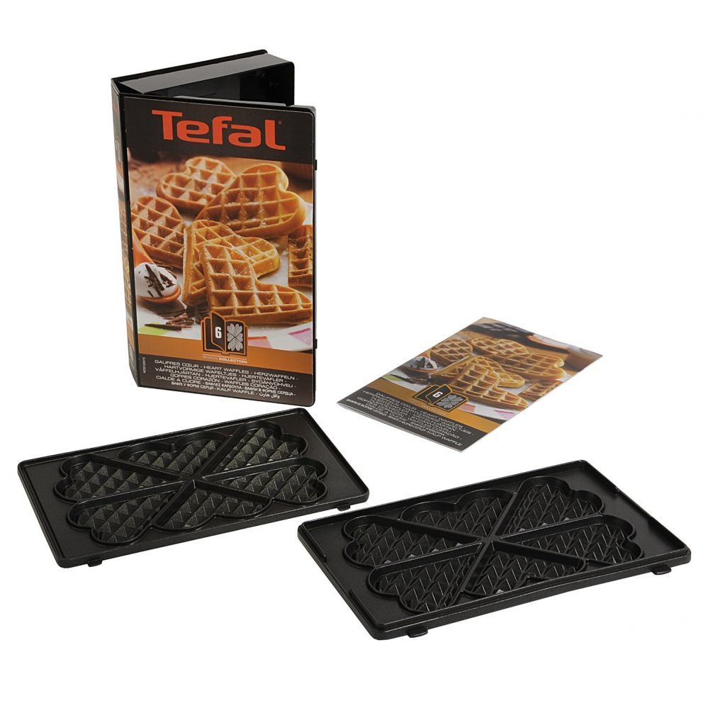Accessories and filters TEFAL  XA800612 Heart shape Waffle plates for SW852 Sandwich maker, Black
