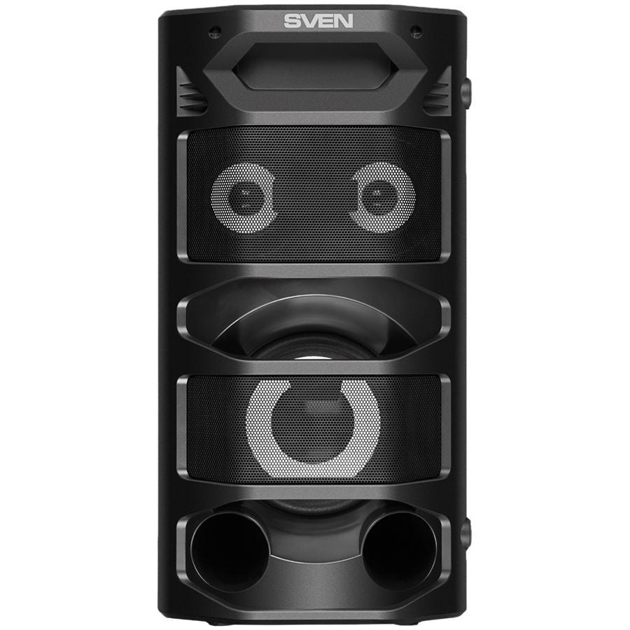 Bluetooth speakers Sven  2.0 portable speaker SVEN PS-670, black, power output 2x32.5W (RMS), TWS, Bluetooth, FM, USB, microSD, LED-display, RC, lithium battery