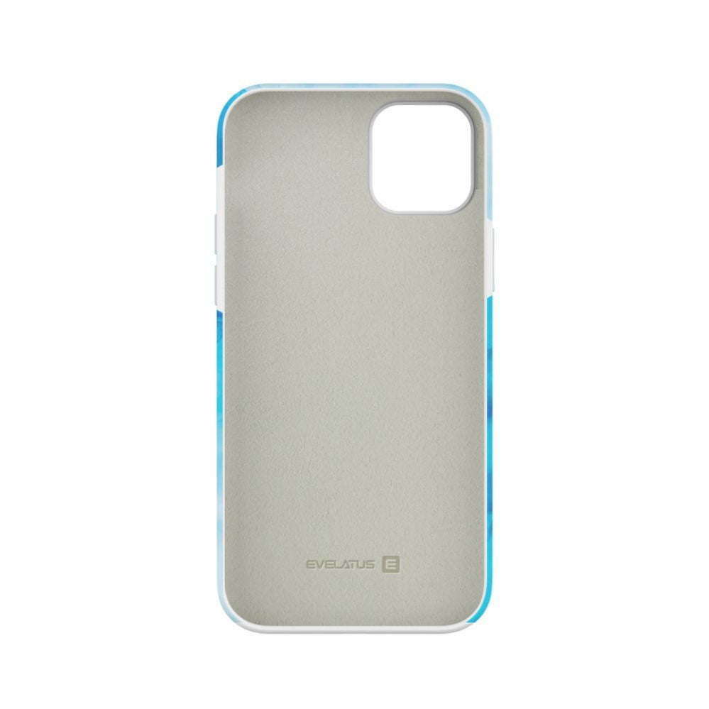 Back panel cover Evelatus Apple iPhone 15 Premium Silicone case Customized Print Blue