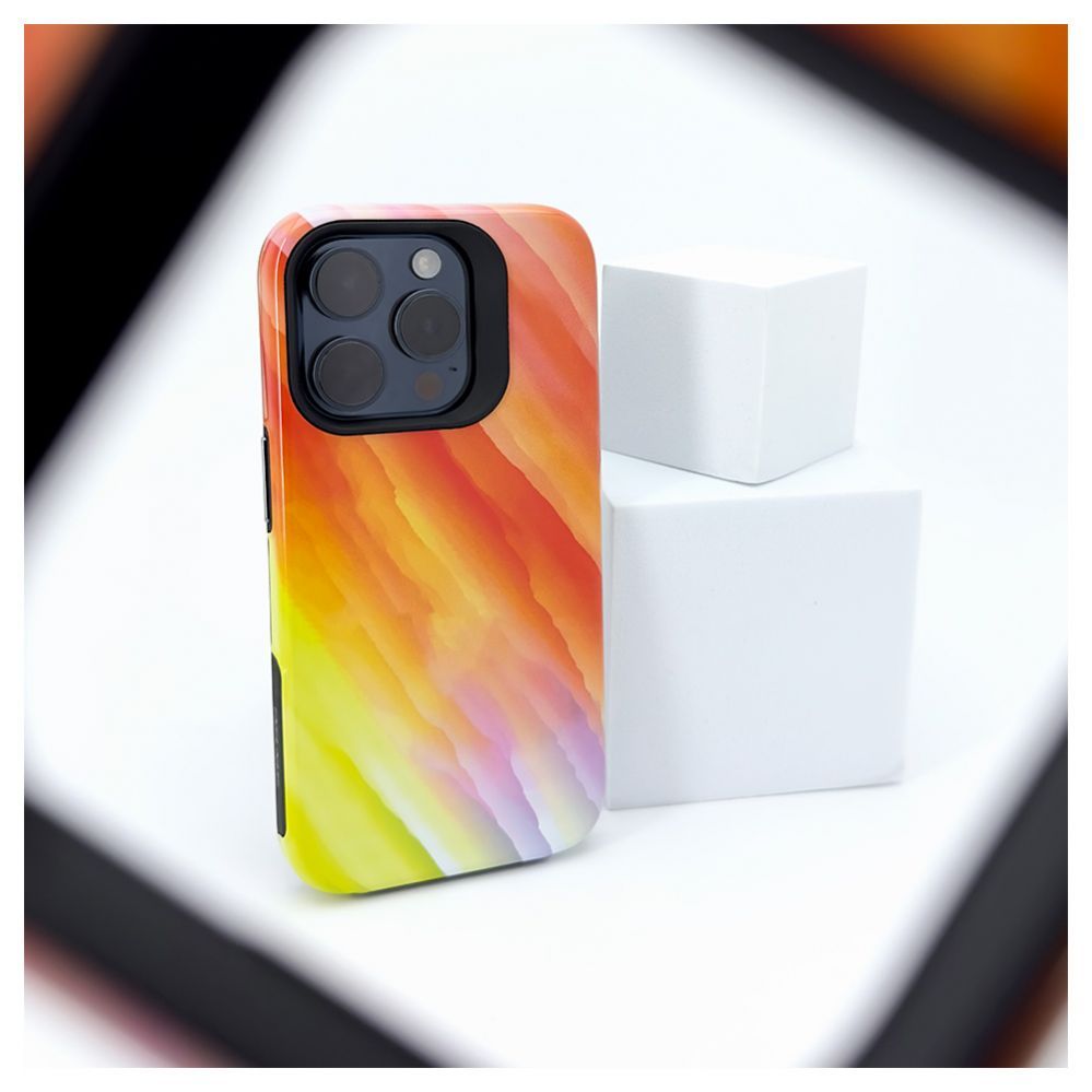 Tagakaaned Evelatus Apple iPhone 15 Pro Armor case TPU+PC Customized Print Design Yellow Orange