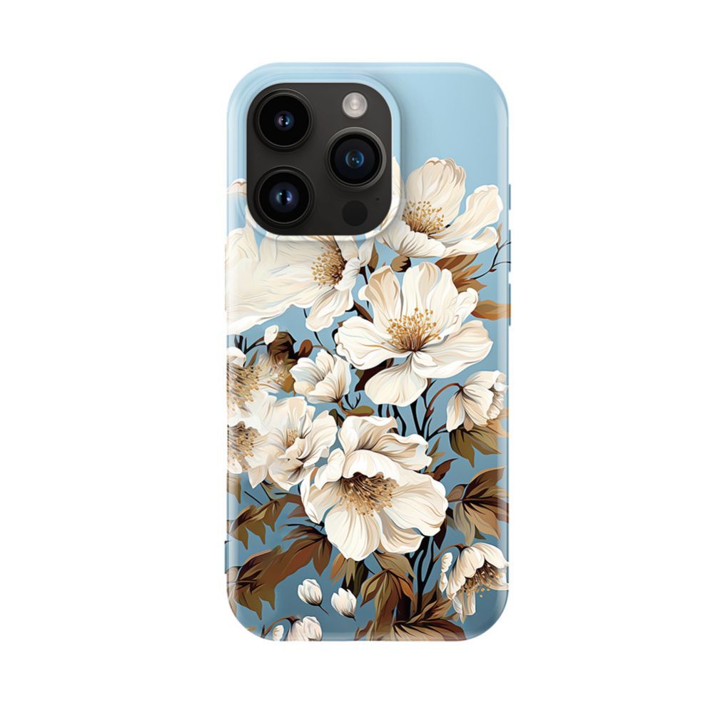 Tagakaaned Evelatus Apple iPhone 16 Pro Max Slim Shell with Magsafe customized print design Flower Blue