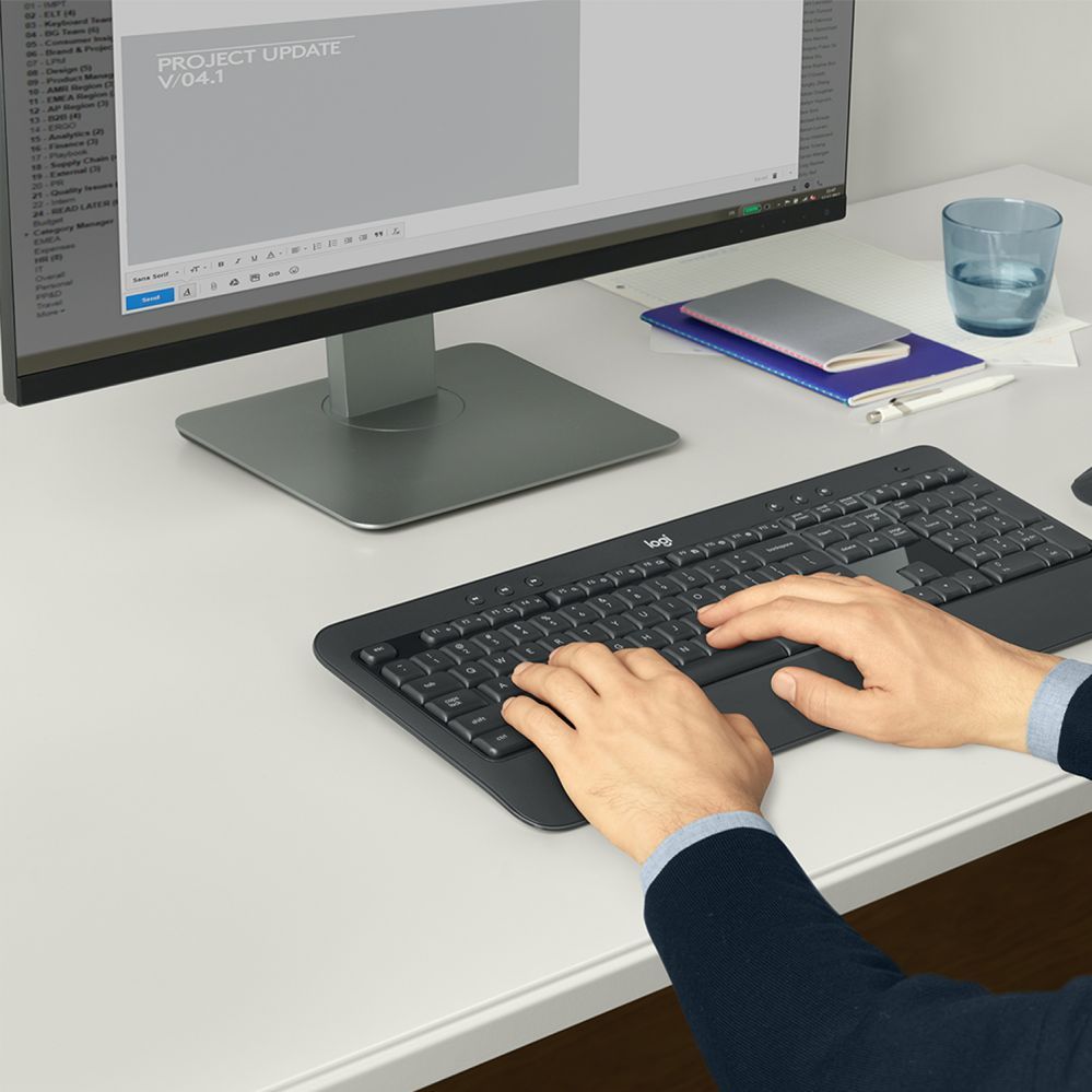 Компьютерная клавиатура Logitech  MK540 Advanced Keyboard and Mouse Set, Wireless, Mouse included, Batteries included, US, Wireless connection, USB, Black