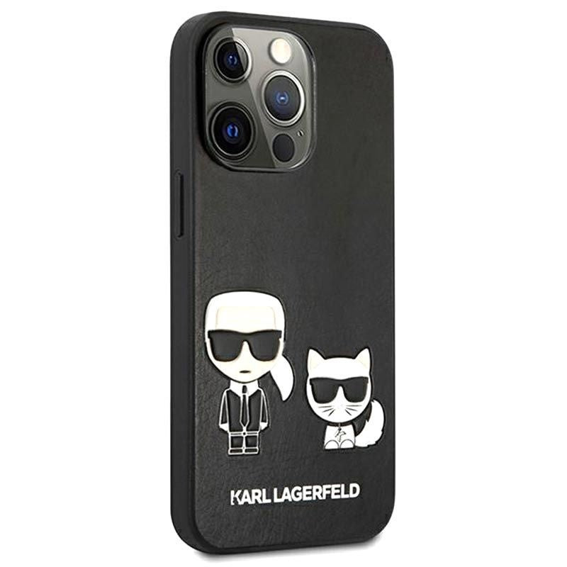 Back panel cover Karl Lagerfeld Apple iPhone 13 Pro Choupette PU Leather Case Black