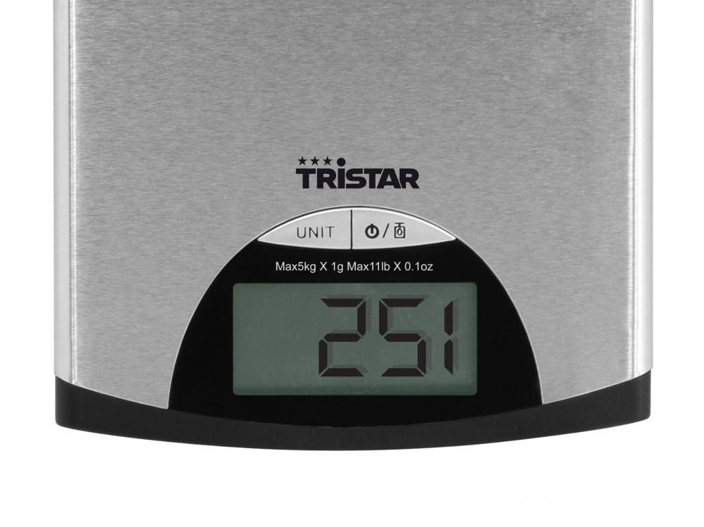 Кухонные весы Tristar  Kitchen scale KW-2435 Maximum weight (capacity) 5 kg, Metallic