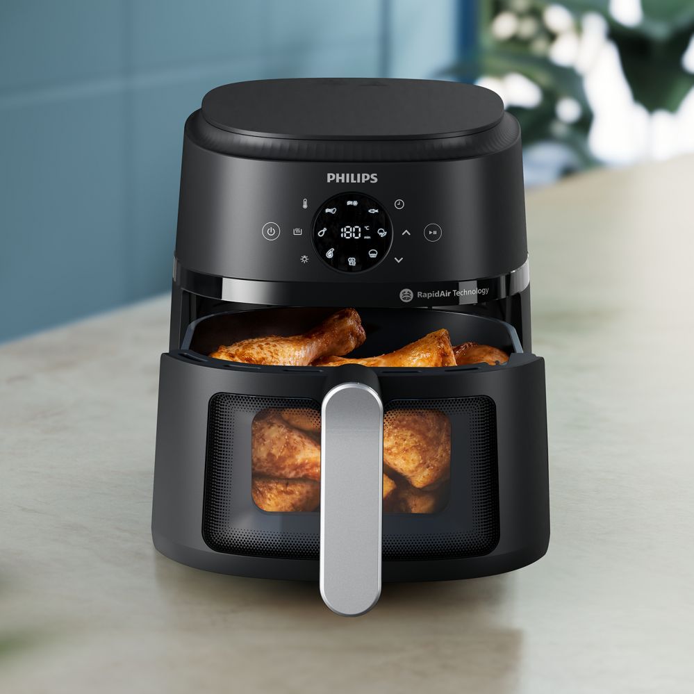 Table grill Philips  NA221/00 Airfryer, Capacity 4.2 L, Black/Silver