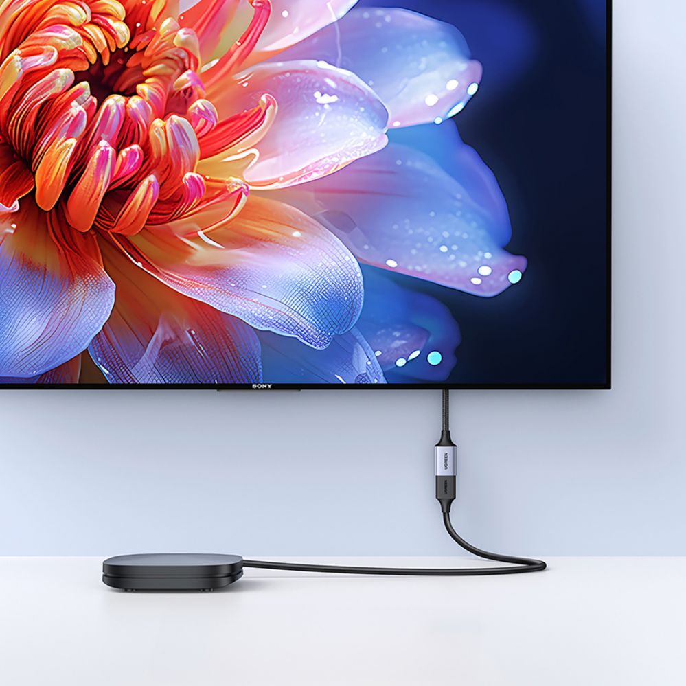Kaabel Ugreen  Ugreen HD165 HDMI (Male) / HDMI (Female) 8K Cable 0.15m - Gray