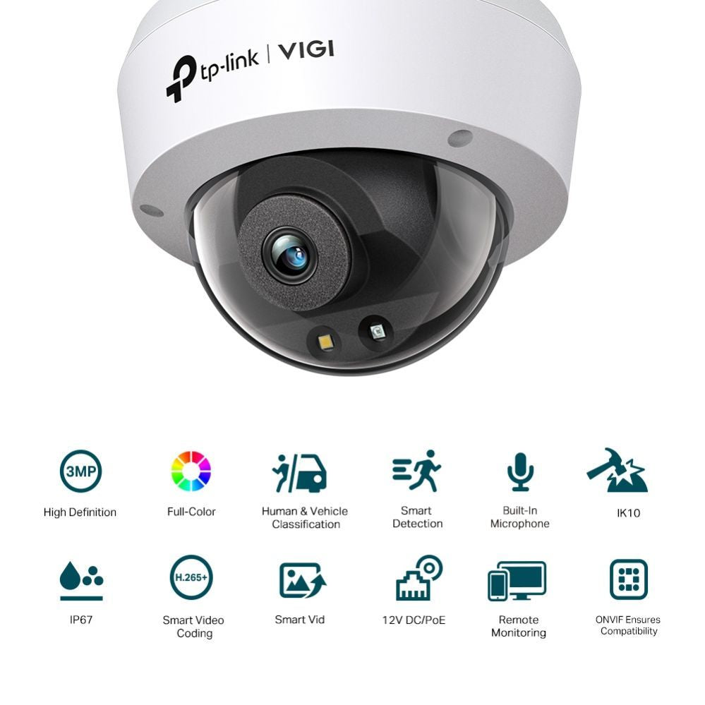 IP kaamerad TP-Link  NET CAMERA 3MP IR DOME/VIGI C230(4MM)