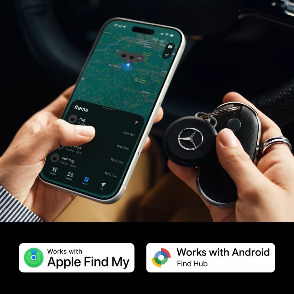Muud kaubad chipolo  Chipolo LOOP Mercedes – Rechargeable Bluetooth Tracker with Silicone Loop for iOS & Android, Black