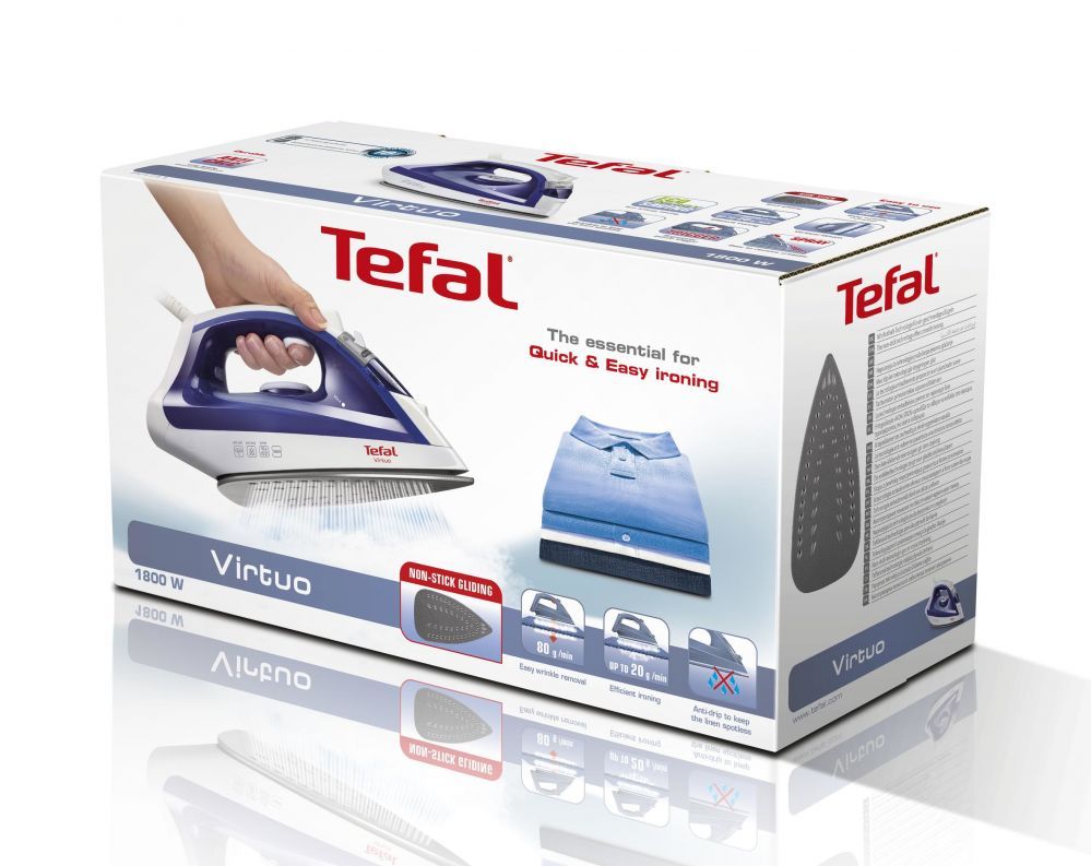 Triikrauad TEFAL  Virtuo FV1711 Ferro a vapore Durilium 1800W Viola, Bianco ferro da stiro