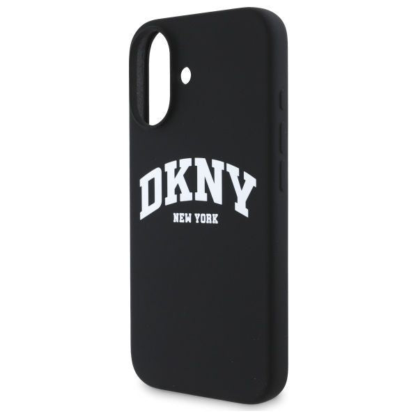 Muu telefoni lisavarustus DKNY  DKNY Silicone White Printed Logo MagSafe iPhone 16 Case - Black