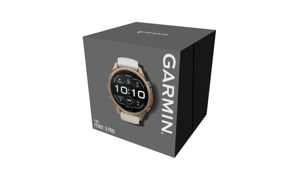 Nutikell Garmin  Fenix 9 Pro – 43mm
Autumn Gold Titanium with Cream/French Grey Silicone Band