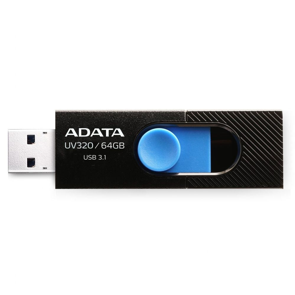 Mälupulk ADATA  AUV320 64GB USB Flash Drive, Black/Blue