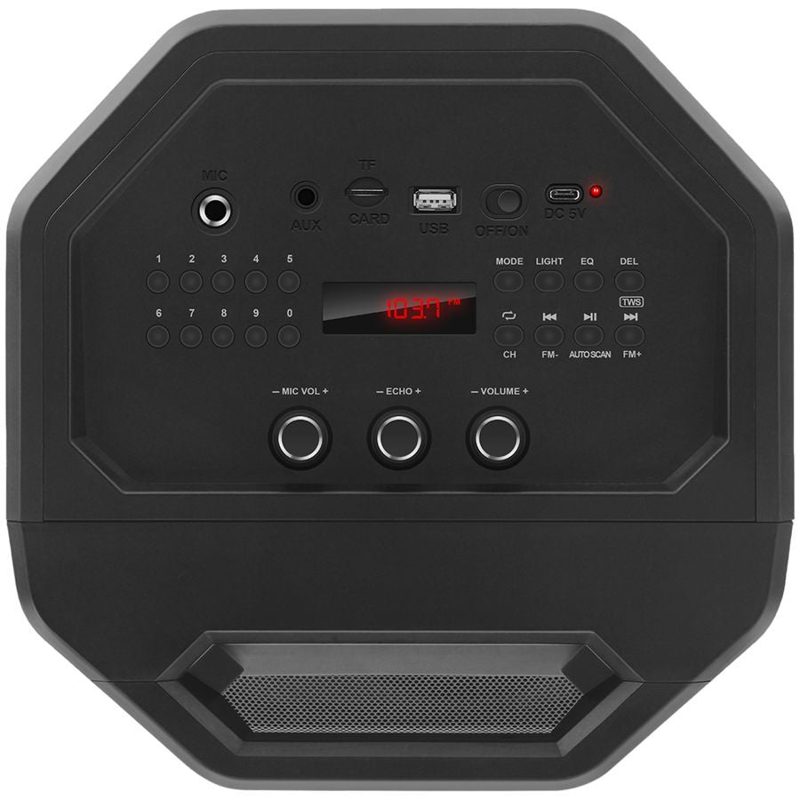 Bluetooth speakers Sven  Speaker SVEN PS-600, black (50W, TWS, Bluetooth, FM, USB, microSD, LED-display, 4000mAh)