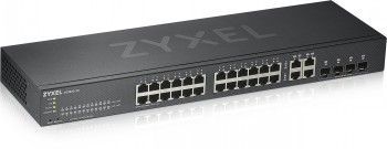 Серверы ZYXEL NETWORKS  ZYXEL GS1920-24V2, 28 PORT SMART MANAGED SWITCH 24X GIGABIT COPPER AND 4X GIGABIT DUAL PERS., HYBRID MODE, STANDALONE OR NEBULAFLEX CLOUD (5Y WARRANTY)