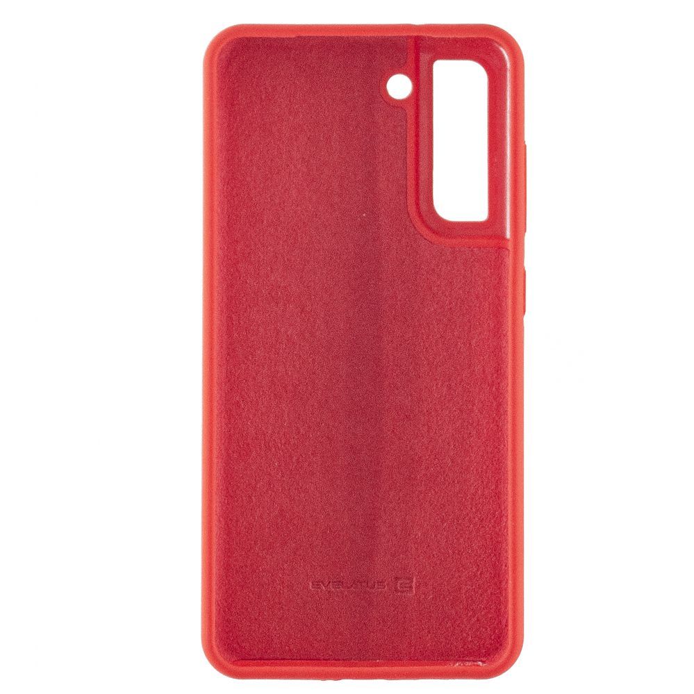 Back panel cover Evelatus Samsung Galaxy S21 FE Premium Soft Touch Silicone Case Chinese red