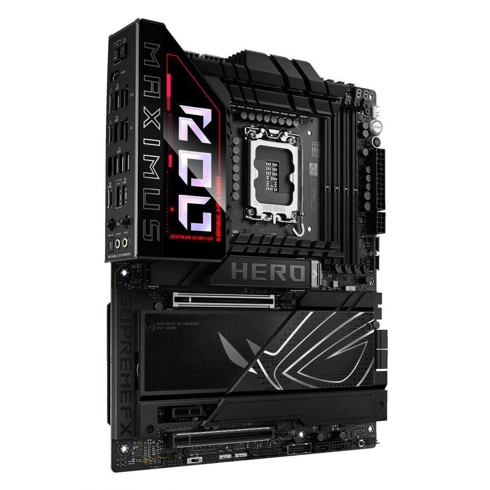 Материнская плата для процессоров Intel Asus  ROG MAXIMUS Z890 HERO | Processor family Intel | Processor socket LGA1851 | DDR5 | Supported hard disk drive interfaces M.2, SATA | Number of SATA connectors 4