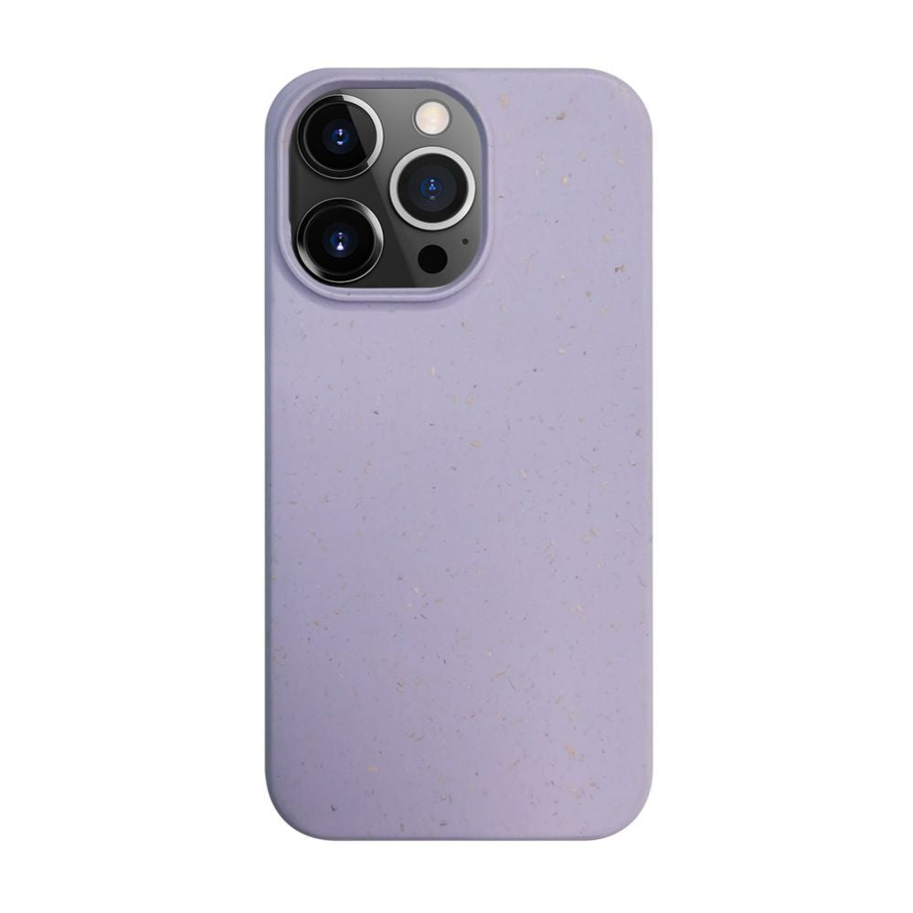 Tagakaaned iLike Apple iPhone 14 Pro Silicone plastic case Eco Print Design Flower Purple